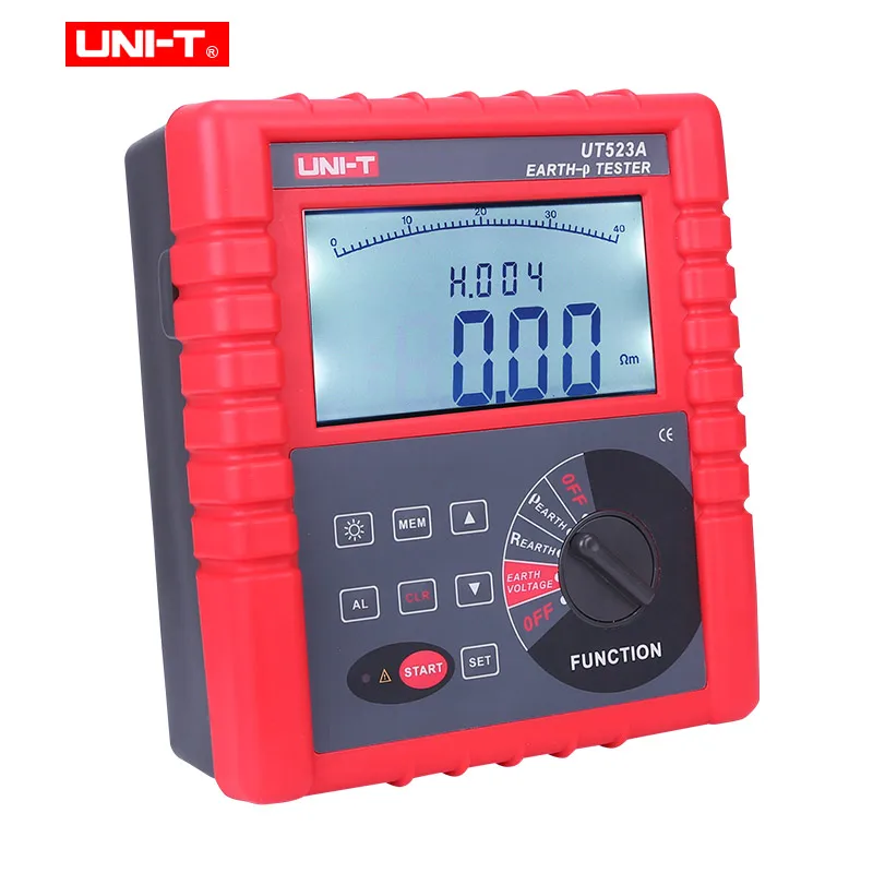 UNI-T UT523A тест сопротивления заземления почвенное сопротивление er ом измеритель сопротивления заземления тест напряжения er проверка помех хранение данных