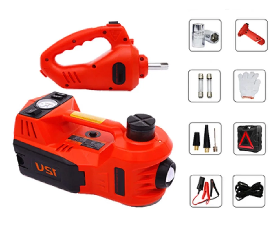 1.5T5Ton 12V electric hydraulic jack with air pump for car sedan