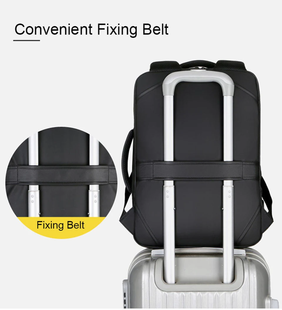 Mens USB Charging Backpack 14 15.6 inch Laptop Bags Male Business Bagpacks Waterproof Multifunctional Travel Backpack Man Bag (9)