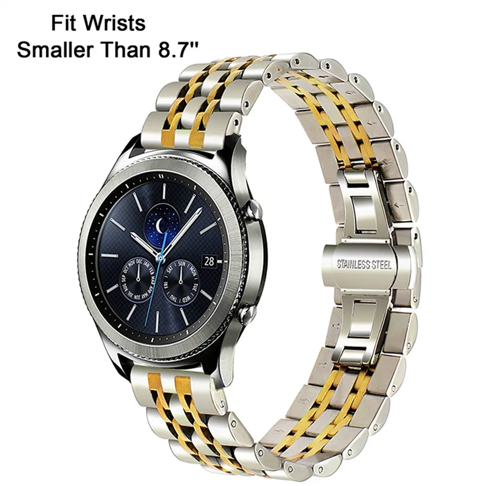 22 мм gear S3 ремешок для samsung Galaxy watch band 46 мм браслет из нержавеющей стали huawei watch GT Ременная Передача S 3 46 мм