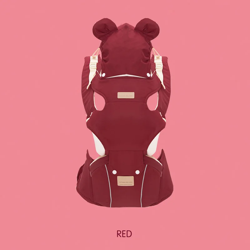 red Эргономичный рюкзак-кенгуру для переноски детей 0-36 месяцев, дышащий рюкзак для переноски спереди - Цвет: red