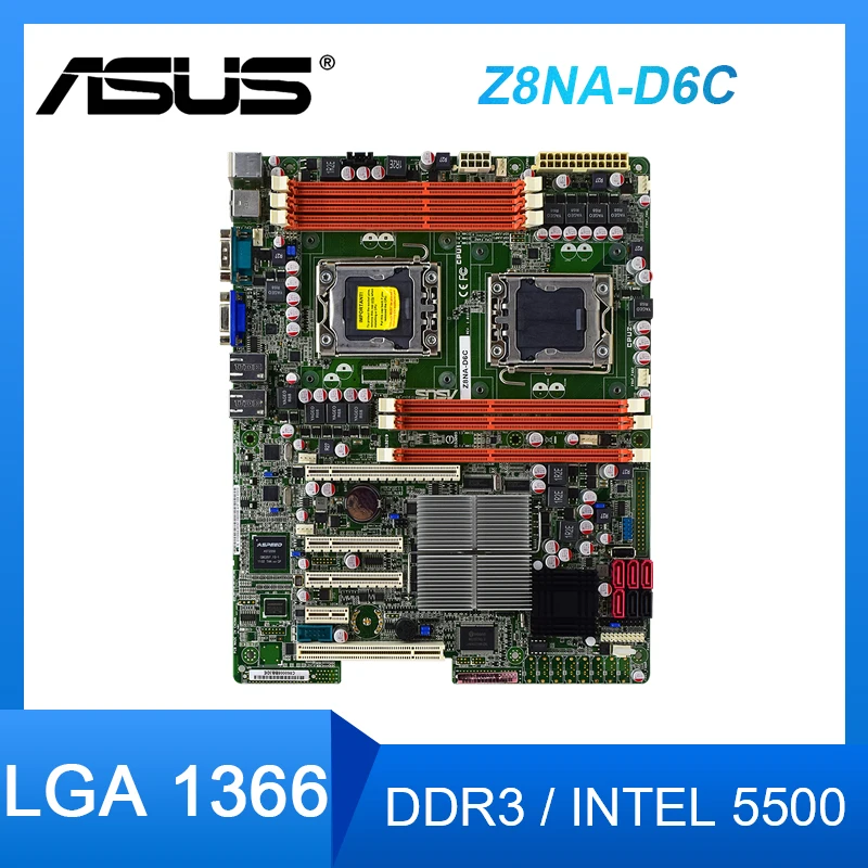 Материнская плата ASUS Z8NA-D6C Server LGA 1366 DDR3 24 ГБ PCI-E 2 0 16X USB2.0 ATX VGA материнская для