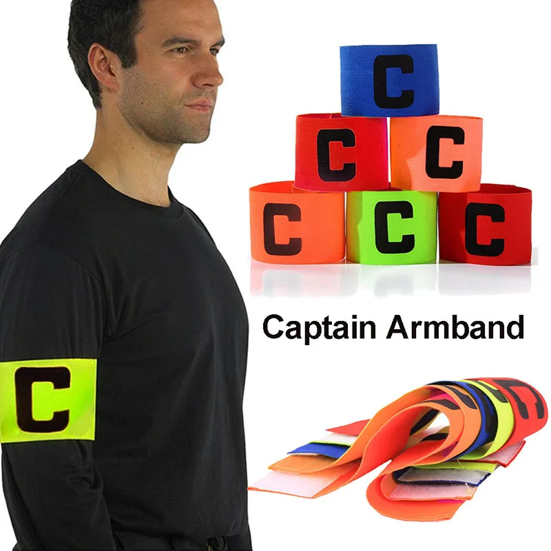 

Adjustable Size Arm Band Leader Competition Football Captain Armband With Strap Soccer Professional Team Sports Supplies