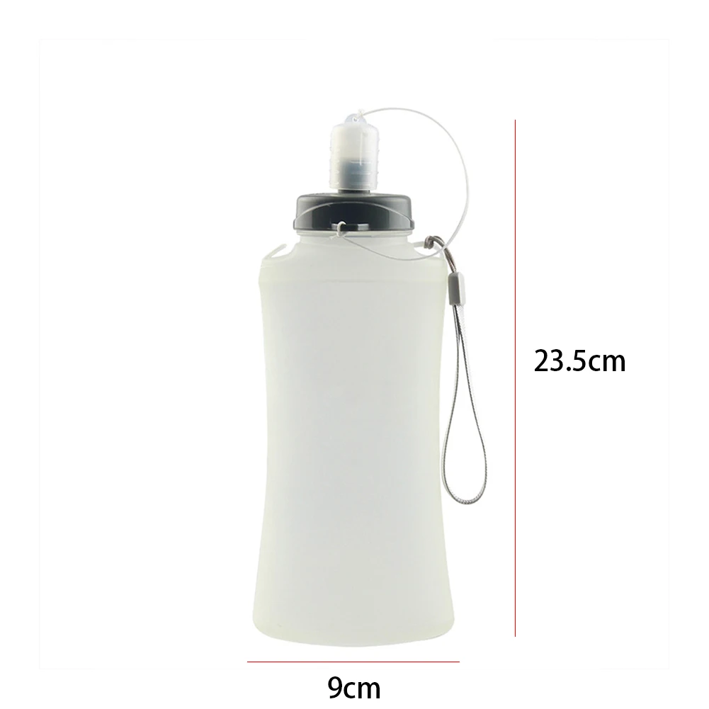 750 мл большая емкость складная дорожная герметичная портативная силиконовая бутылка для воды для спорта на открытом воздухе мягкая герметичная