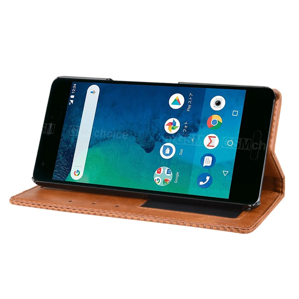 Роскошный Ретро Тонкий кожаный флип-чехол для Kyocera Android One X3 чехол-подставка Магнитная Обложка для книги Kyocera X3 чехол