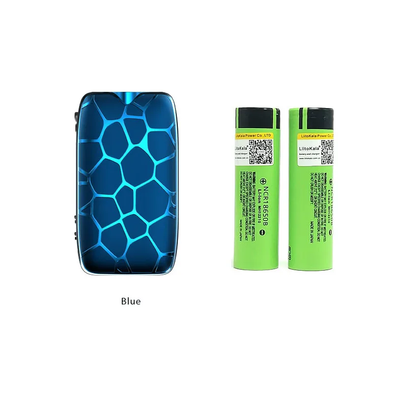 IJOY MYSTIQUE сетка TC коробка мод Двойной 18650 батарея электронных сигарет мод 510 резьба - Цвет: blue with battery