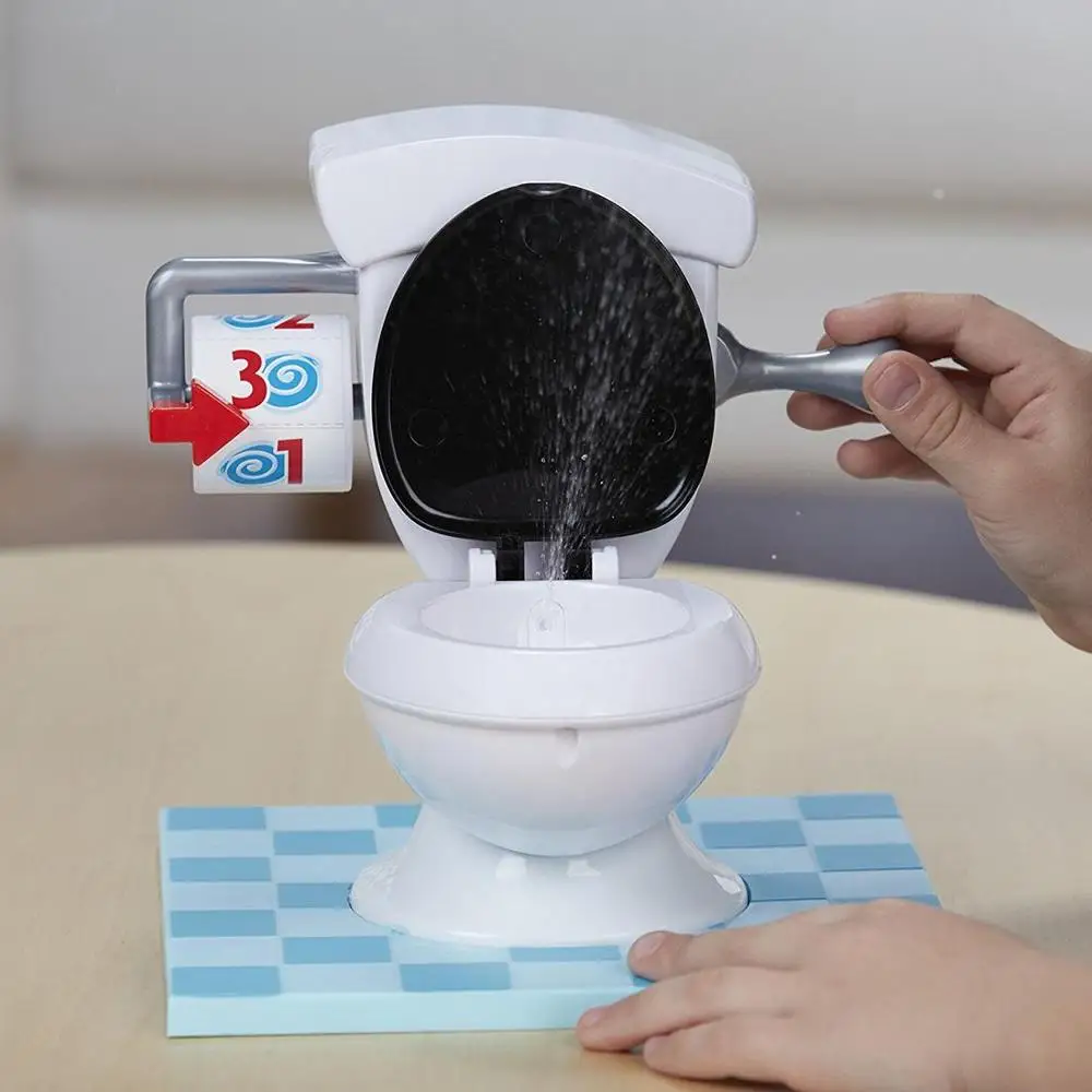 Toilet Trouble детская забавная случайная игра с распылителем воды для туалета