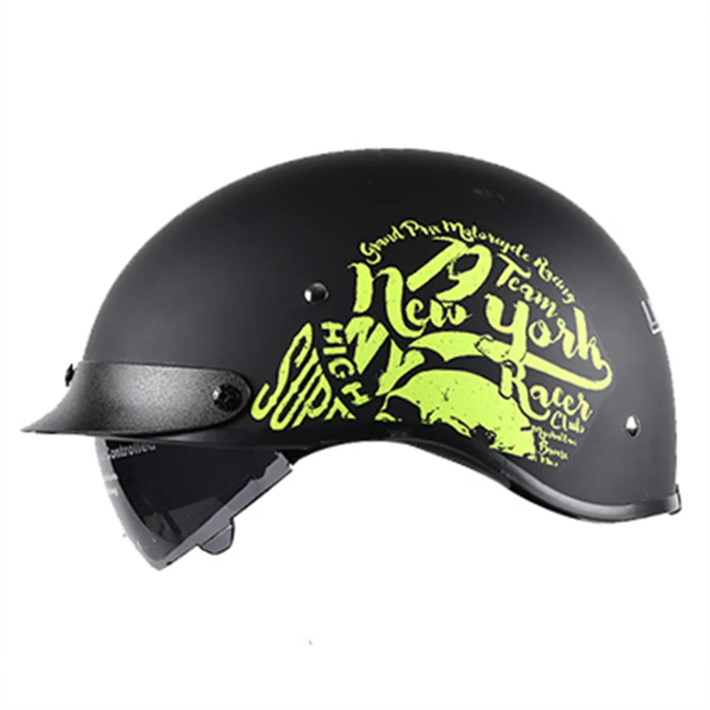 LVCOOL мотоциклетный шлем Casco Moto Мужской Ретро полушлем шлем скутер мотоциклетный гоночный шлем для верховой езды с точечной сертификацией