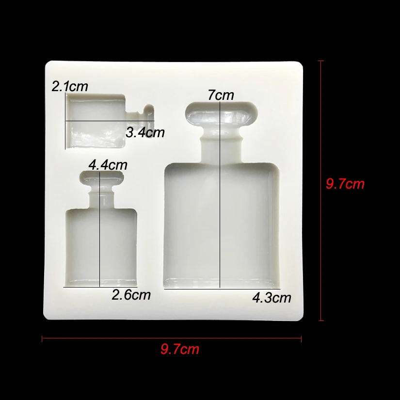 Silicone Mold Perfume Bottles Sugarcraft Cupcake Chocolate Baking Mold Fondant Cake Decorating Tools