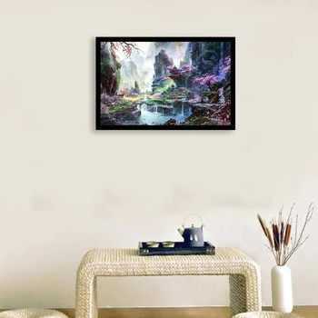

DIY Diamond Painting Round Full Diamond Embroidery Pattern Home Decoration Diamond Fantasy Landscape