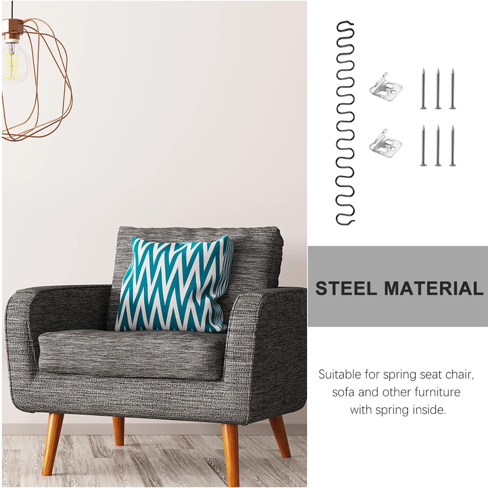 Generic 1 Set Useful Sofa Spring Repair Kit Sofa Upholstery Steel