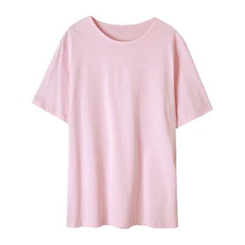 

New 100% cotton T-shirt round neck pullover short-sleeved shirt women