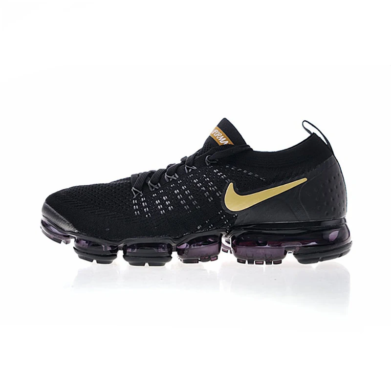 Оригинальные подлинные мужские кроссовки для бега от Nike Air Vapormax Flyknit 2,0, дышащие легкие кроссовки с амортизацией, 942842 - Цвет: 942842-009