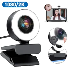1080p 2K Mini Webcam Web Cam era mikrofon ile PC kamera kamerası Full HD 1080p Web Cam bilgisayar için PC Skype OBS buhar