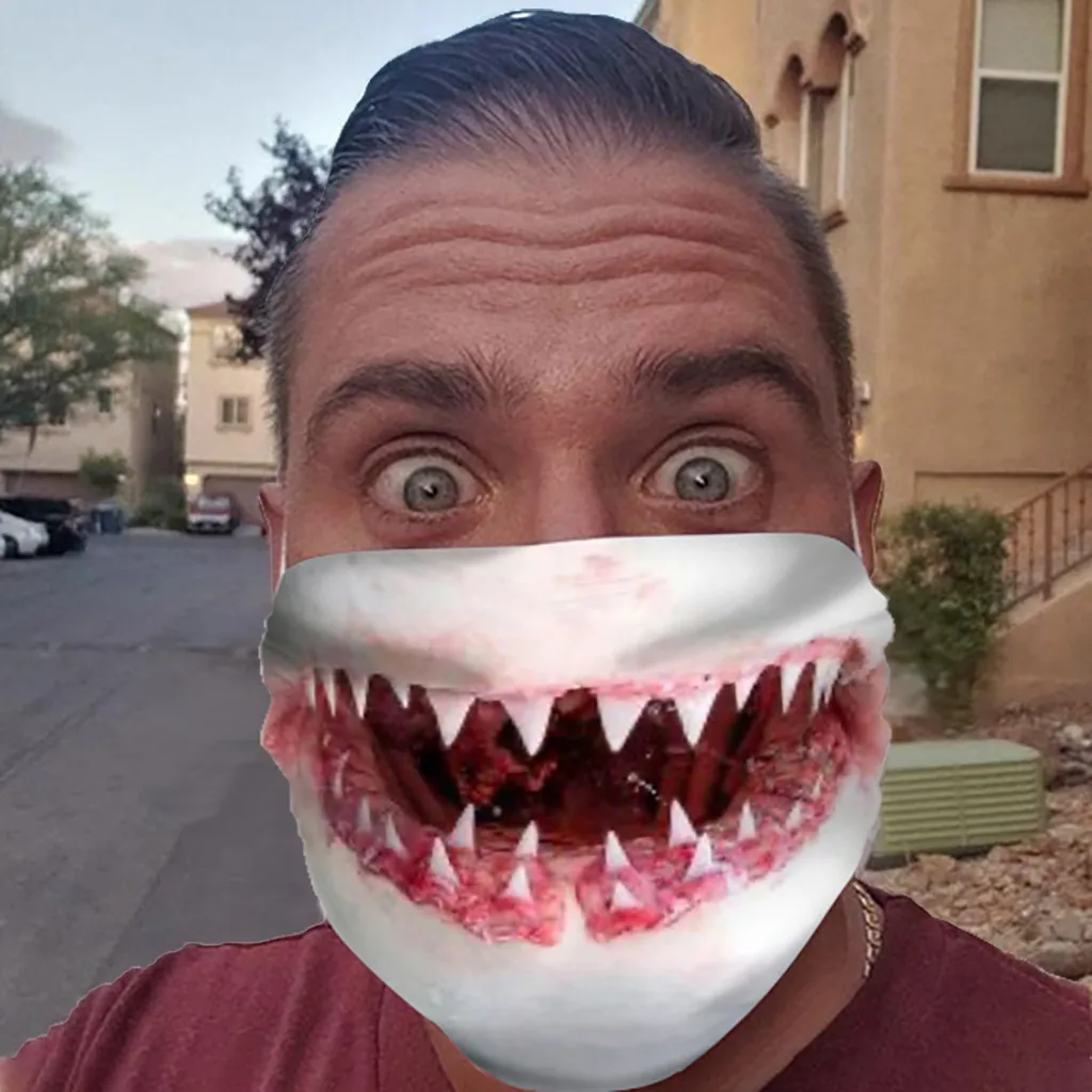 reusable funny face mask