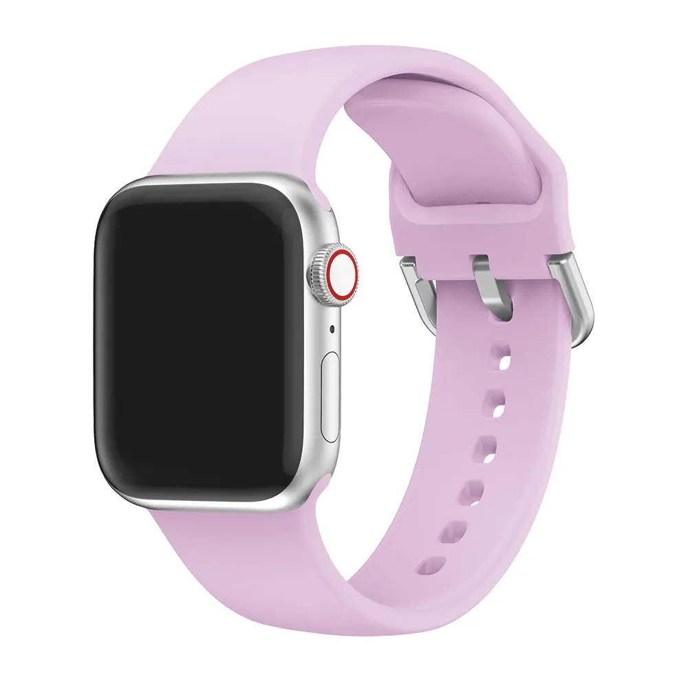 Силиконовый ремешок для наручных часов Apple Watch, 42 мм, 38 мм, Версия 44 мм 40 мм Резиновый Браслет ремешок для часов Iwatch серии 5/4/3/2/1 браслет