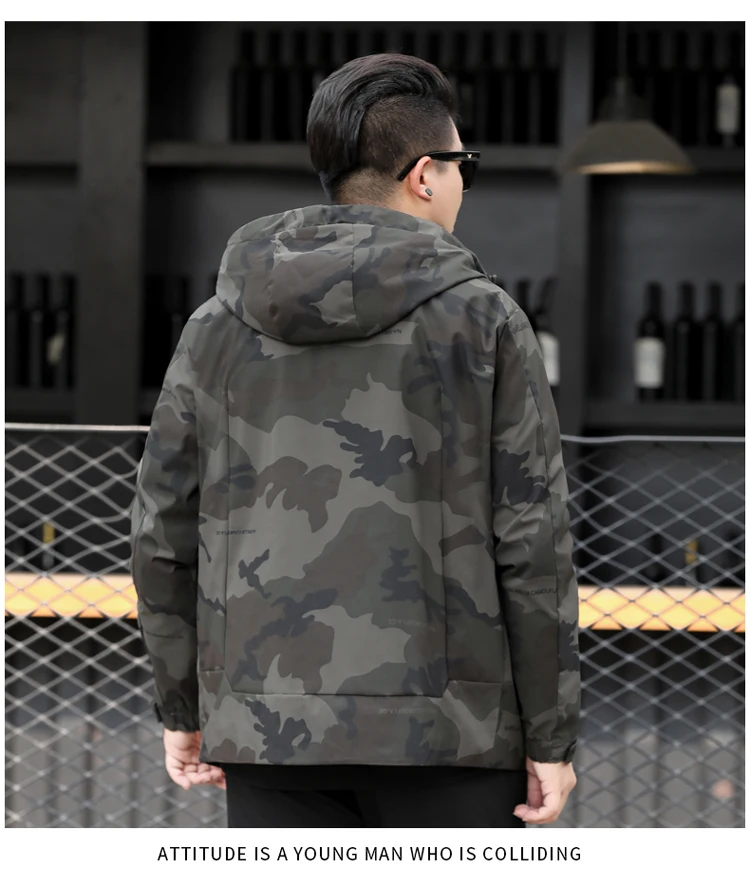 Весна и осень большой размер 8XL 7XL 6XL 5XL 4XL камуфляжная куртка мужская куртка с капюшоном Высокое качество