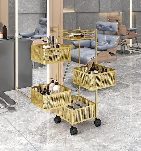 Light luxury beauty salon hair salon trolleys small tools bar barbershop ironing nail special removable