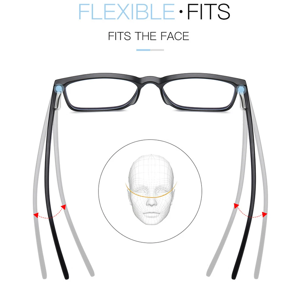 2022 Trending Blue Light Blocking Men's Glasses Gaming TR90 Matte Black Anti Ray Eyeglasses Women Transparent Fashion Eyewear