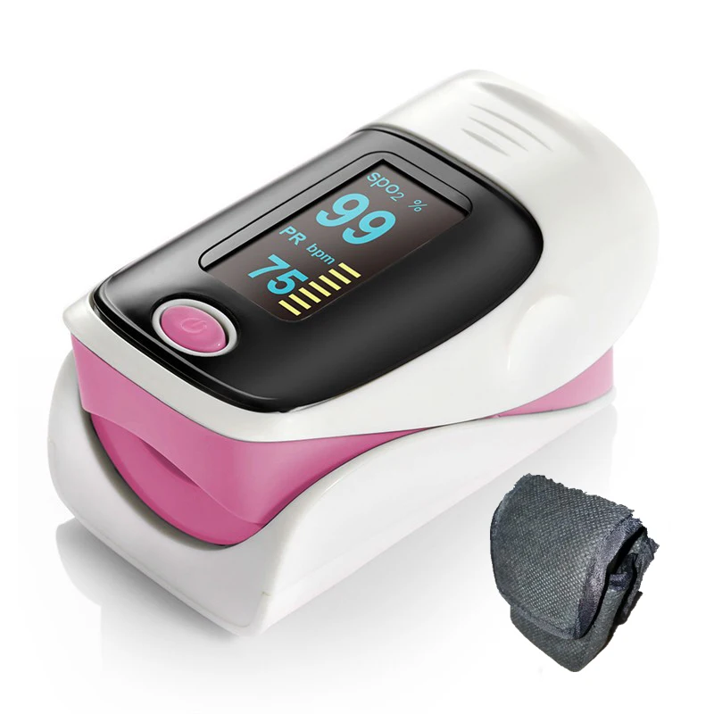 pink with bag Бренд оксиметр палец оксиметр De Pulso de dedo Pulsioximetro tensiometro OLED цифровой пульс Spo2 FDA безопасные с медицинской точки зрения до двери - Цвет: pink with bag
