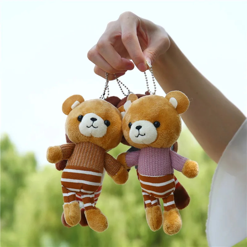 Плюшевая игрушка 16 см, плюшевая игрушка, кукла, мини-ключ, крючок, подвеска, медведь, плюшевая игрушка, кукла