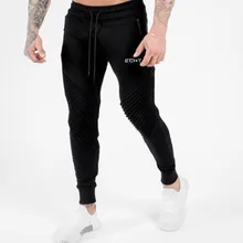 Мужские повседневные брюки для пробежек, фитнеса, мужской спортивный костюм, штаны, обтягивающие спортивные штаны, черные спортивные штаны