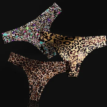 

Women Seamless Ultra-thin Underwear G String Sexy Lace Leopard Lingerie Women's Panties Thongs T-back Ladies briefs Female Panty