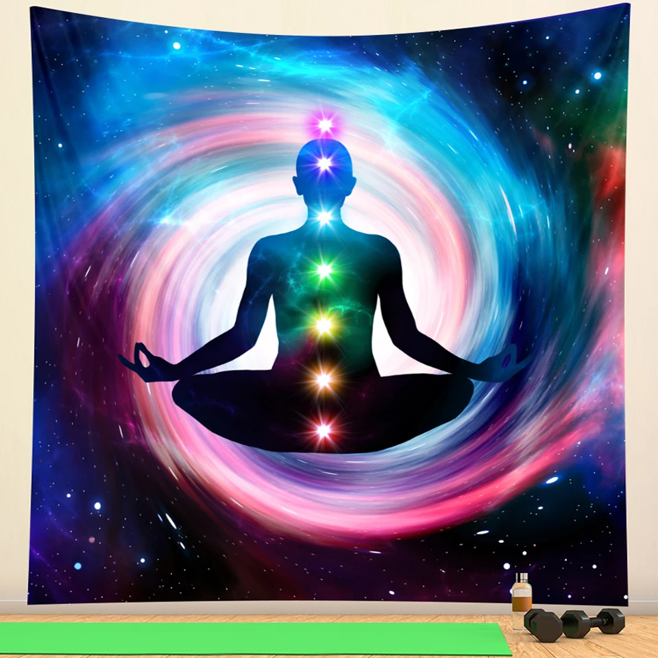 Indian Buddha chakra home art decorative tapestry Hippie yoga mat Bohemia decorative bedroom sheet Mandala sofa blanket 3