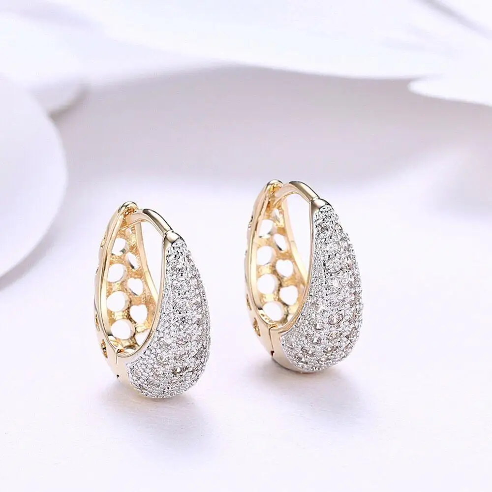 MxGxFam микс Золото Цвет Mirco полное кольцо с цирконами Серьги для женщин 18 k модные ювелирные изделия AAA+ никель бесплатно
