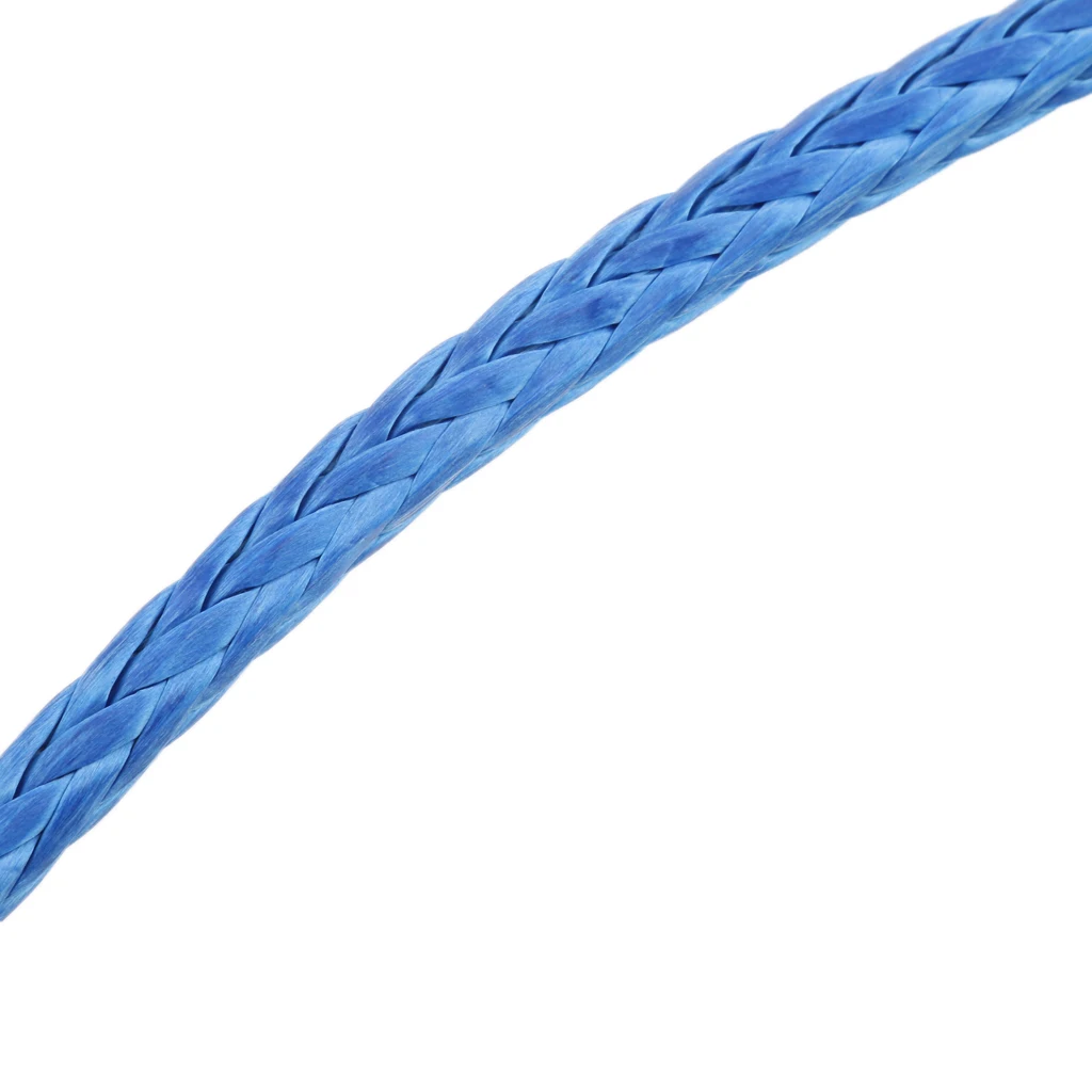 6.35cm(1/4') x15.25m(50') Synthetic Winch Line Cable Rope 4000LB with Sheath