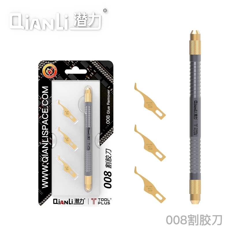008 QianLi 007.008.009 керамический нож для Iphone, материнская плата для мобильного телефона, микросхема, лезвие для удаления клея, магнитная ручка ножа - Цвет: 008