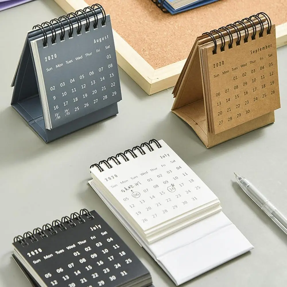 2021 desktop desk calendar coil Office table Day year planner organizer tools 