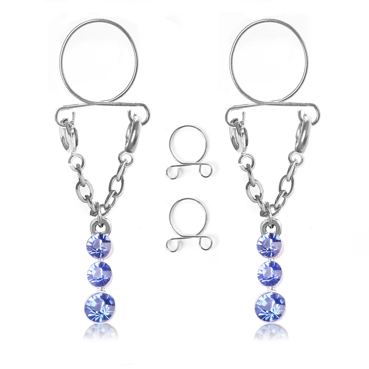 1 пара сексуальный не проколотый зажим поддельное кольцо для сосков ювелирные