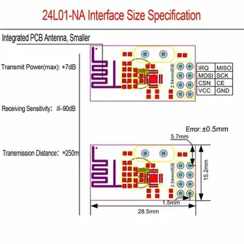 

NRF24L01+Radio Transceiver Module 2.4Ghz RF For Arduino PI Model Wireless 200M Durable And Practical