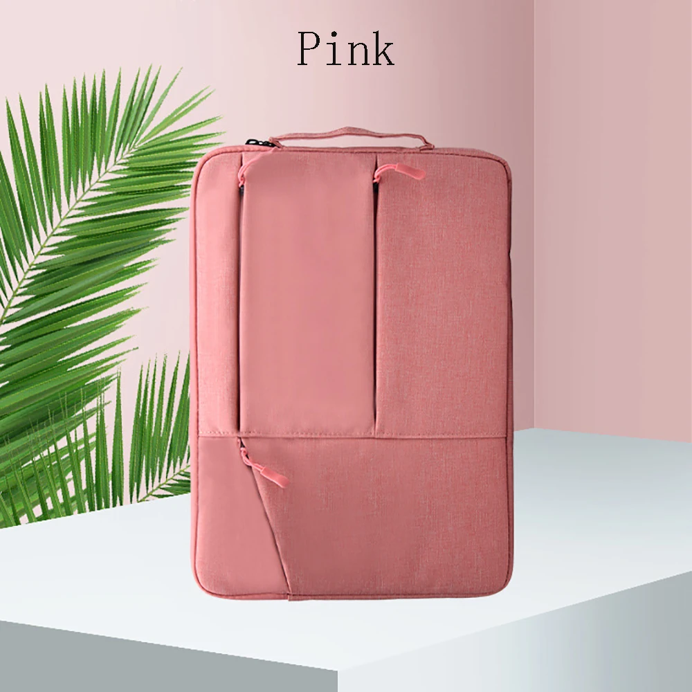 Обновленная сумка для Macbook Air retina Pro 12 13 15 сумка для ноутбука lenovo hp унисекс рукав для Xiaomi нейлоновый чехол для ноутбука чехол - Color: Pink