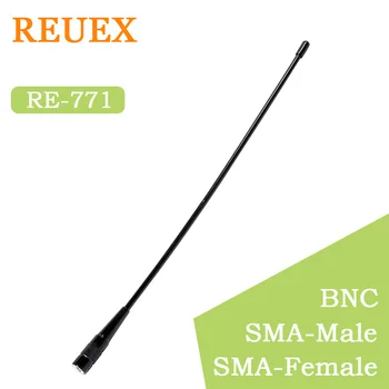 REVEX RE-771 SMA-Male Female BNC Two Way Radio Antenna Walkie Talkie 144/430MHz 20W 2.15dBi for Baofeng HYT Woxun LINTON 1