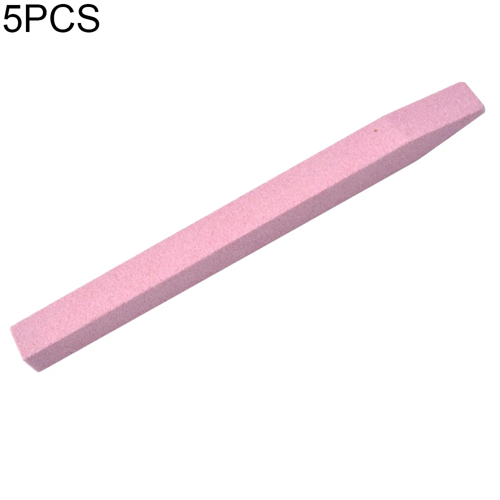 1/5/10/50Pcs Pro Quartz Nail Art Buffer File Stick DIY Gel Polish Sanding Tool - Цвет: Pink 5pcs