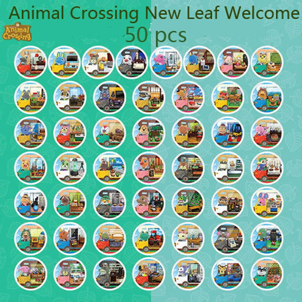 

50pcs Amiibo locks nfc card Work For Animal Crossing New Leaf Welcome NFC Printing Card