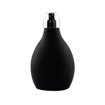 

ABVP Powder Spray Bottle, Refillable Silicone Powder Dispenser Empty Powder Container for Barber, Durable Black Powder Sprayer f