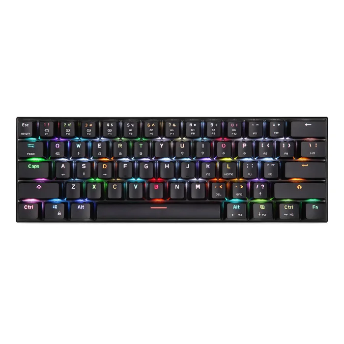 Bluetooth Проводная Механическая клавиатура с цветовой моделью RGB Подсветка 61 клавиши клавиатуры для планшетных компьютеров JHP-Best
