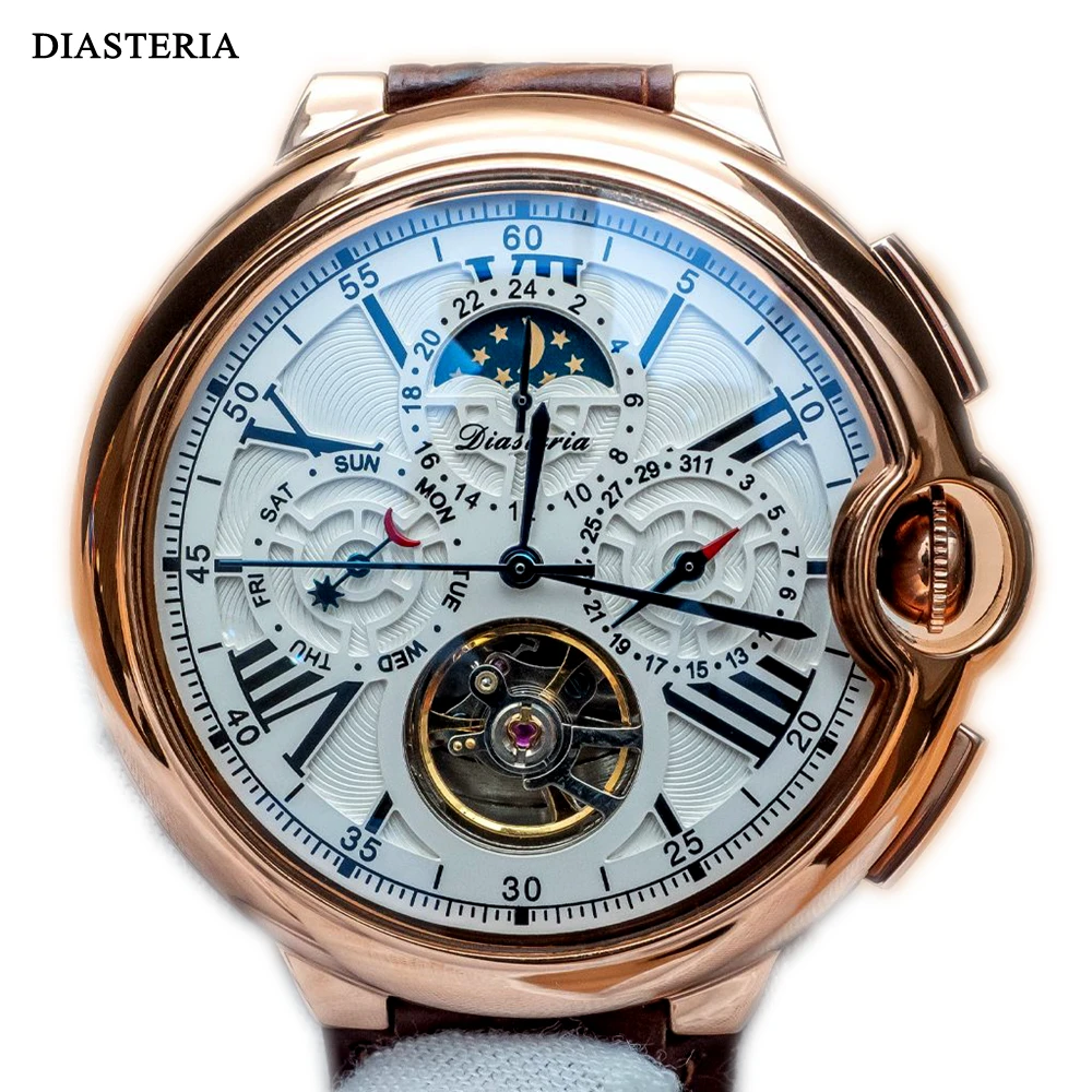 Tourbillon Мужские часы Топ Бренд роскошные с ремешком автоматические механические