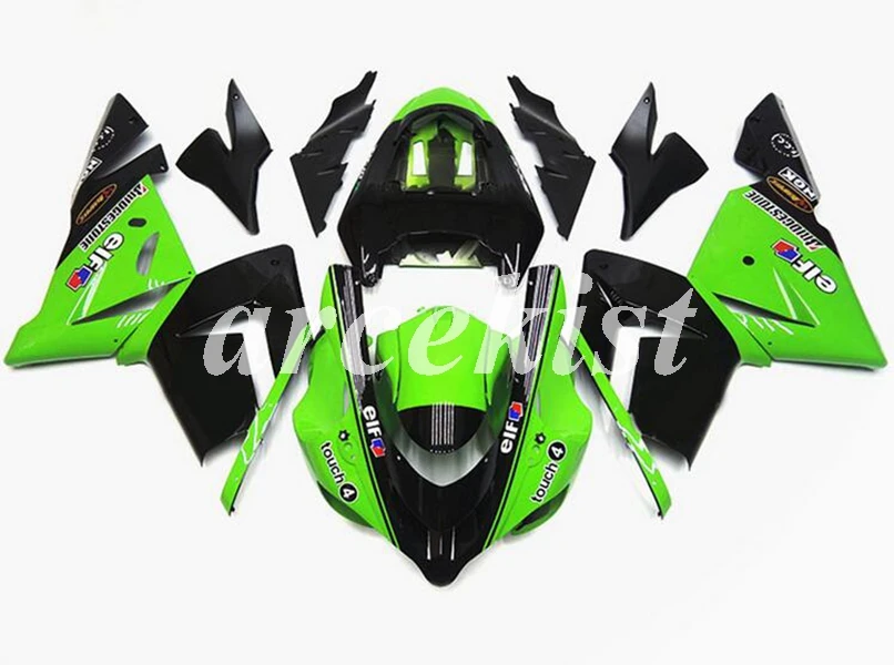 4 подарки ABS мотоцикл обтекатели комплект подходит для kawasaki Ninja ZX10R 2004 2005 04 05 10R ZX-10R тела набор зеленый черный