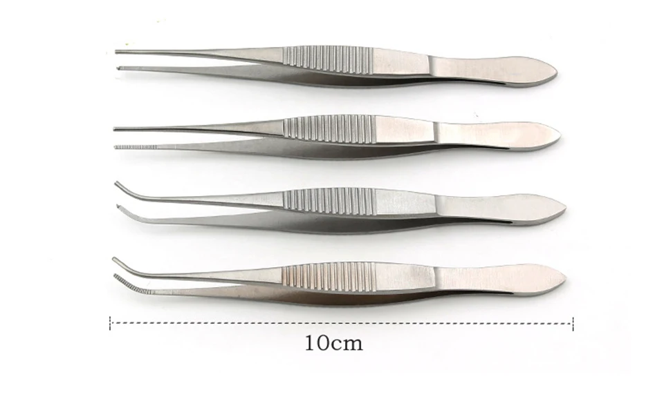 Uvet из нержавеющей стали офтальмологический Пинцет 10 см медицинский пинцет платформа с зубами офтальмологические хирургические пинцеты