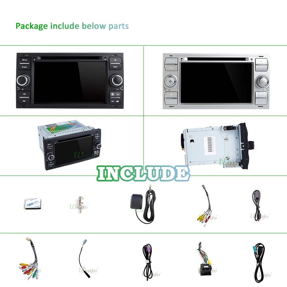 Clearance 4G+64G Car DVD Player Android 9.0 2 din In Dash For Ford Transit Focus Connect S-MAX C-MAX Kuga Mondeo Car Radio GPS multimedia 4