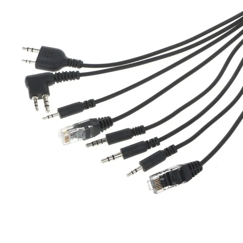 USB 8 в 1 программирующий кабель для Baofeng Kenwood TYT QYT Motorola HYT и т. Д.|Шлейфы мобильных