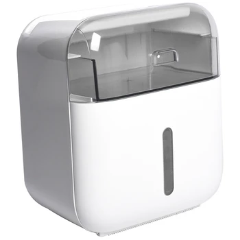 

Toilet Paper Holder Waterproof Wall Mounted Toilet Paper Tray Roll Paper Tube Storage Box Tray Tissue Box Shelf for Bathroom