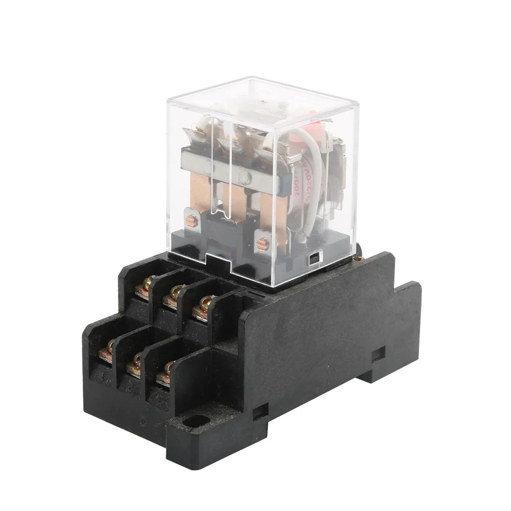 

AC 220V 110V DC 12V 24V HH63P LY3N Mini Relay power relay general purpose relay with Socket Base 11 Pin