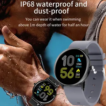 

IP68 Waterproof Men Silicone Strap Smart Sports Watch Fitness Bracelet Smart Sports Step Count Watch Color Screen Smart Watch