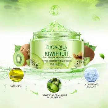 

Sleeping Face Mask Cream 120g No Wash Pomegranate Kiwif fruit Snail Soothing Gel Night Cream Skin Care for Moisturizing