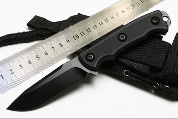 

The New ZT 0180 Tactics Survival Straight Knife 9Cr18mov Black Titanium Coated Drop Point Blade G10 Handle With Nylon Sheath